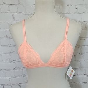 Twilight Gypsy Collection Neon Pastel Coral Lace Bralette NWT